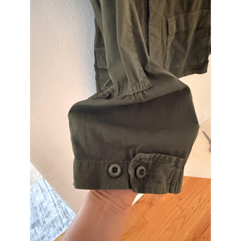 Tellason Jacket Mens Medium Green Cotton Military Field Utility Made In Italy - Picture 3 of 16